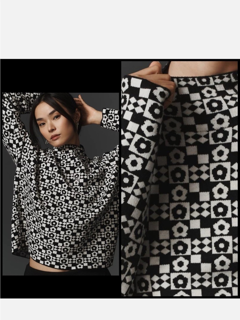 Maeve Carys Mock Neck Sweater Size Medium